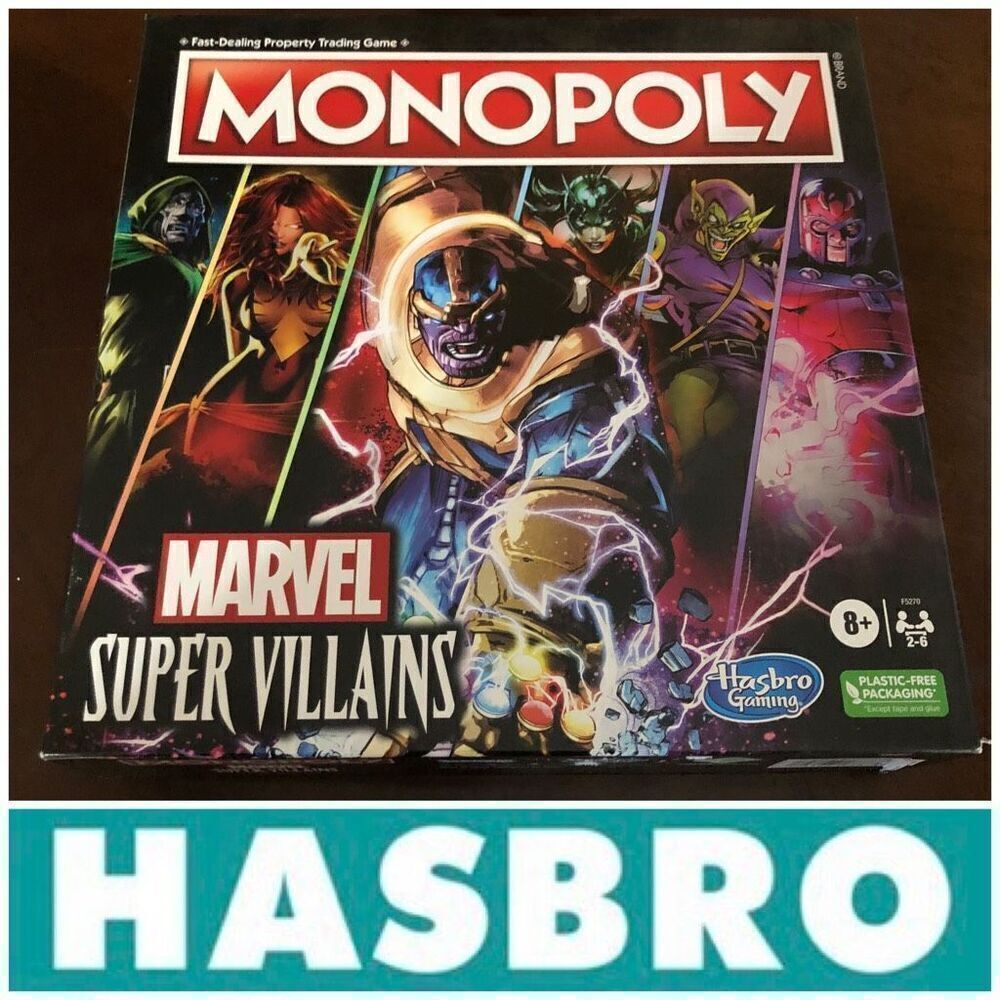 HASBRO - NWT Monopoly Marvel Super Villains Edition. Sealed Box